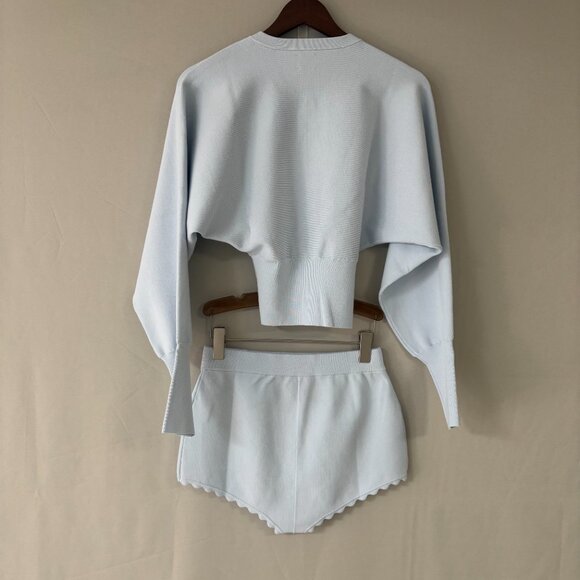 Helsa Women's Blue Cardigan Set (Includes Top and Shorts) - Picture 6 of 13